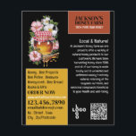 Honung Burk - Beeyard, honungsfarmsreklam Flygblad<br><div class="desc">Honung Burk - Beeyard,  honungsfarmor som annonserar ut flugor i Affärskortet.</div>