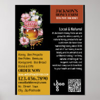 Honung Burk - Beeyard, honungsfarmsreklam