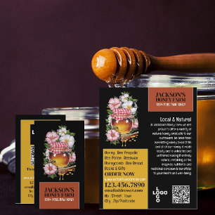 Honung Burk - Beeyard, honungsfarmsreklam Reklamblad