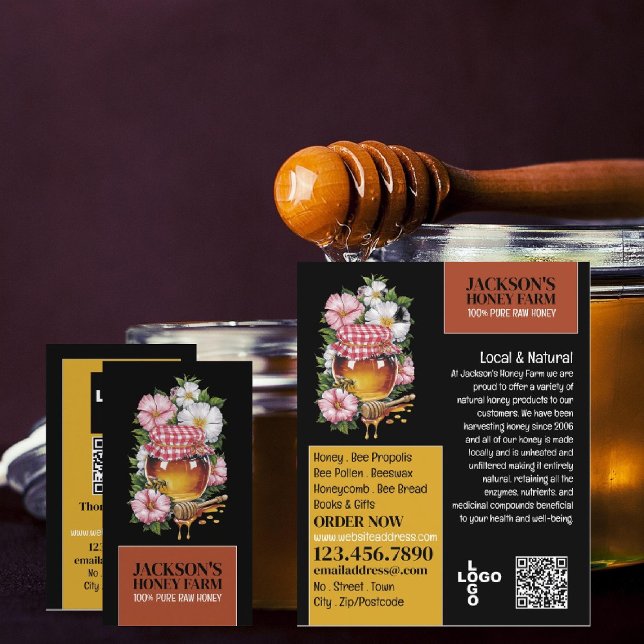 Honung Burk - Beeyard, honungsfarmsreklam Reklamblad (Skapare uppladdad)