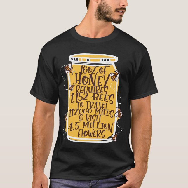 Honung Burk biodlingsbin T Shirt (Framsida)