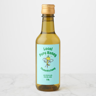 Honung Burk-etikett Vinetikett