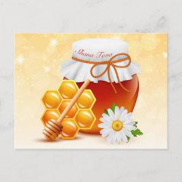 Honung Burk, Honeycomb, Daisy Rosh Hashanah Vykort