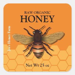 Honung Burk Honeycomb etikett Sticker