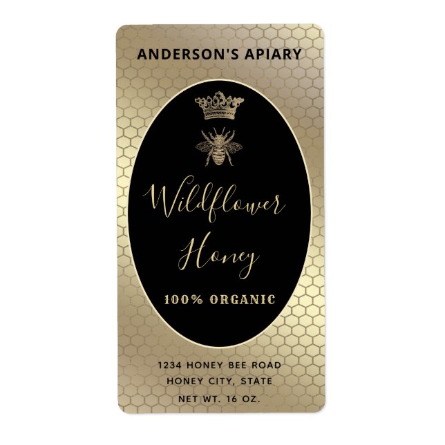 Honung burk moderna manusdrottning fraktsedel (Framsidan)