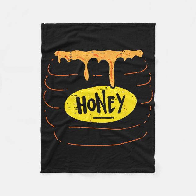 Honung Burk Pot Costume Roligt Sweet Halloween Man Fleecefilt (Framsidan)