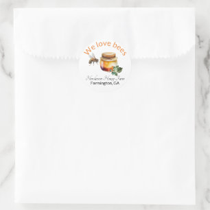 Honung Business Branding Runt Klistermärke