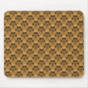 Honung Caramel Brown Retro Funk Circles Mousepad Musmatta