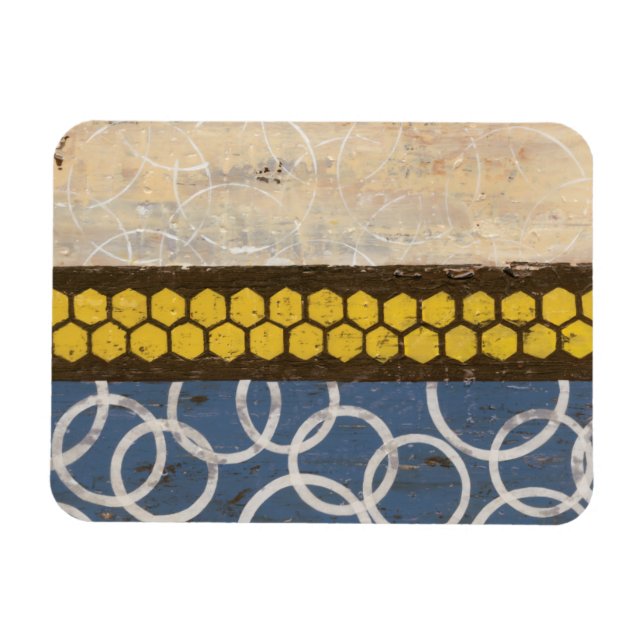 Honung Comb Abstrakt I Magnet (Horisontell)