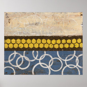 Honung Comb Abstrakt I Poster