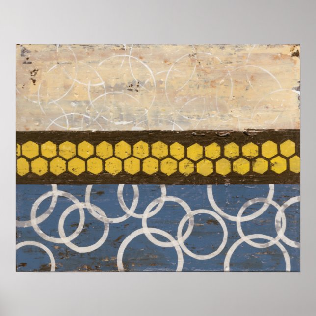 Honung Comb Abstrakt I Poster (Framsidan)