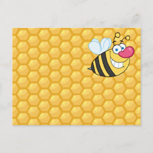 Honung Comb Bee Vykort