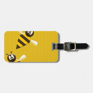 Honung Comb Gult Guld Bee Bees Mönster Art Bagagebricka