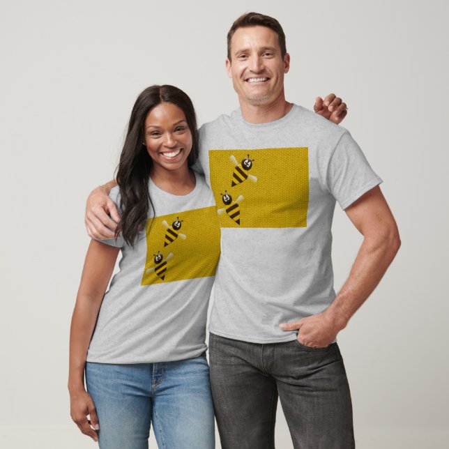 Honung Comb Gult Guld Bee Bees Mönster Art Tee (Unisex)