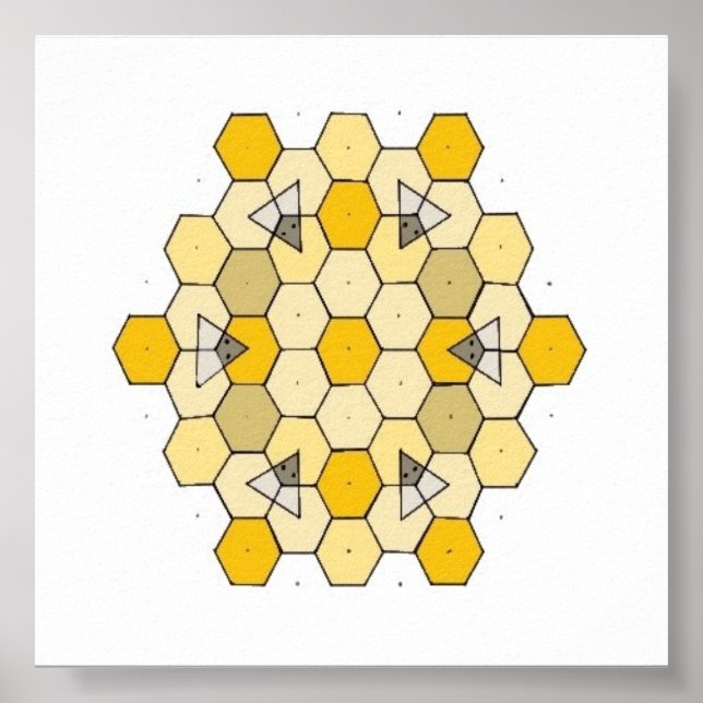 Honung Comb Rangoli Poster (Framsidan)