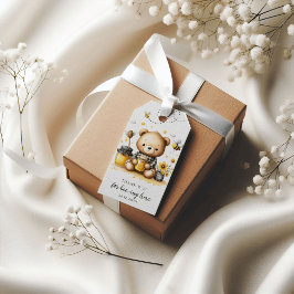 Honung Cute Bear Bee Theme Tacken Birthday Presentetikett