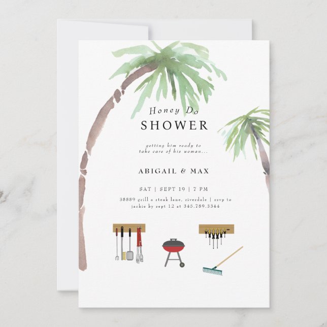 Honung Do Par Möhippa Inbjudningar (Framsida)