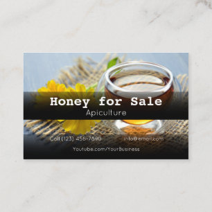 Honung for Sale Apicculture Business Company Busin Visitkort