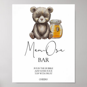 Honung från björn och burk - Mamma-osa pub Poster