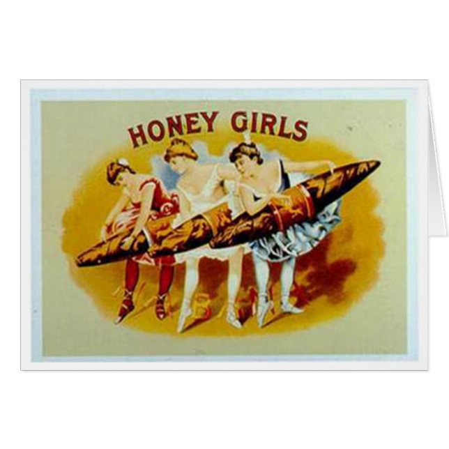 Honung Girls Cigars Hälsningskort (Framsidan Horizontal)