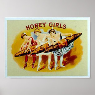 Honung Girls Cigars Poster