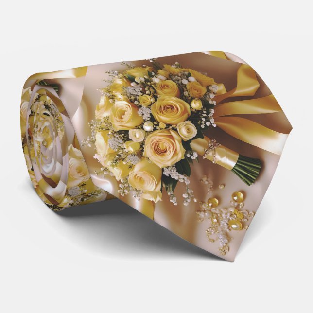 Honung Gul ros Bröllop Bouquet Slips (Rullad)