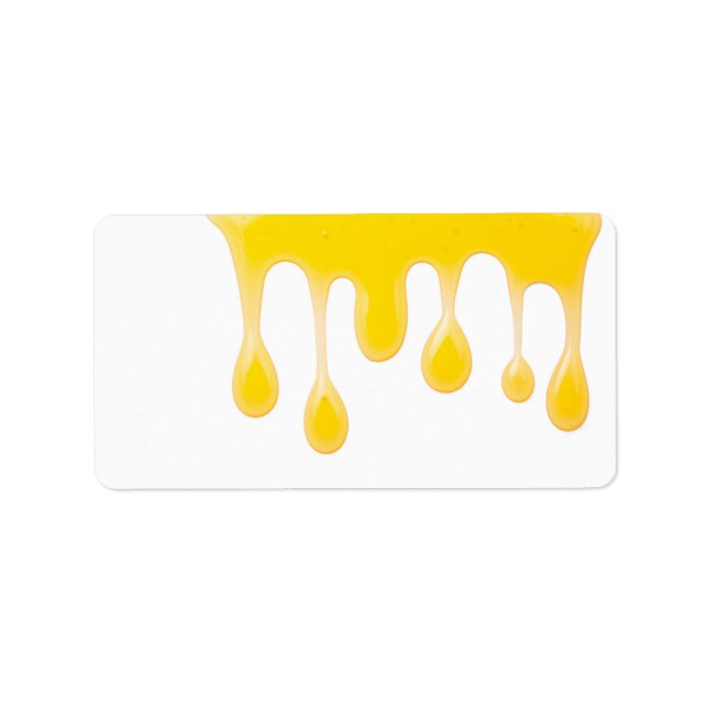 Honung isolerad på vit bakgrund adressetikett (Framsidan)