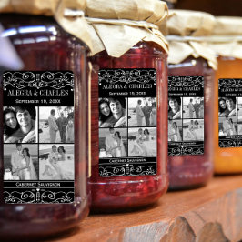 Honung Jelly Burk-etiketter 4 Photo Bröllop Burk f Fraktsedel