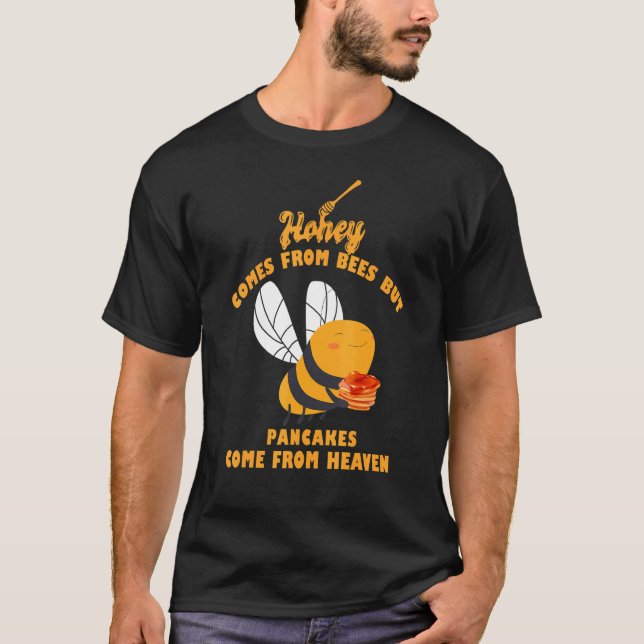 Honung kommer från Kom av bisamhällen från himlen T Shirt (Framsida)
