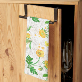Honung Lemon Flowers Snö White Kitchen Towels Kökshandduk