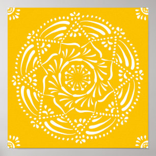 Honung Mandala Poster