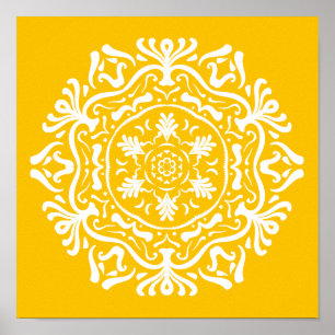 Honung Mandala Poster