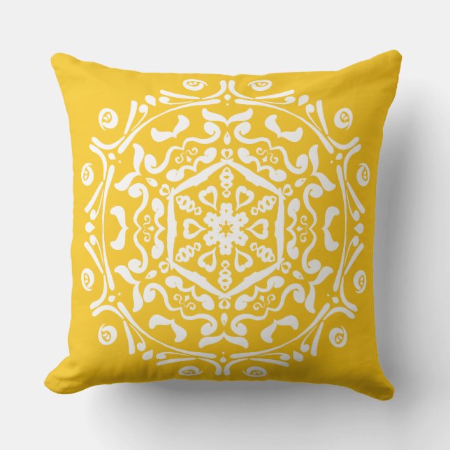 Honung Mandala Utomhuskudde (Framsida)