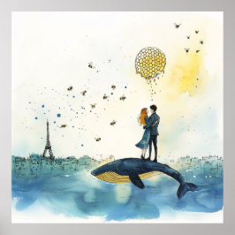 Honung-Måne i Paris Poster