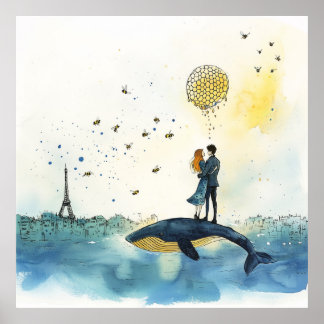 Honung-Måne i Paris Poster