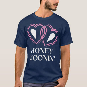 Honung Moonin Honeymoon Brudens sida Newlyged Brid T Shirt
