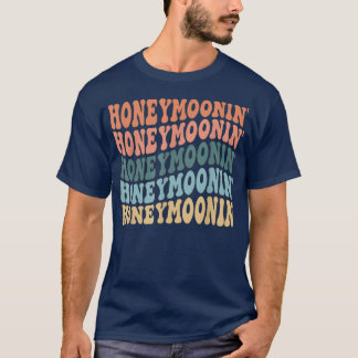 Honung Moonin Roligt Honeymoon Bride and Groom Hon T Shirt