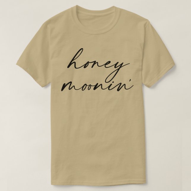 Honung Moonin Roligt Honeymoon Bride and Groom Hon T Shirt (Design framsida)