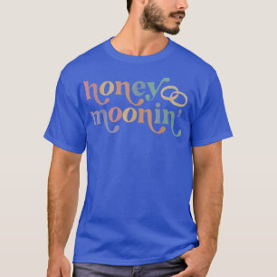 Honung Moonin Roligt Honeymoon Bride och Groom Rin T Shirt