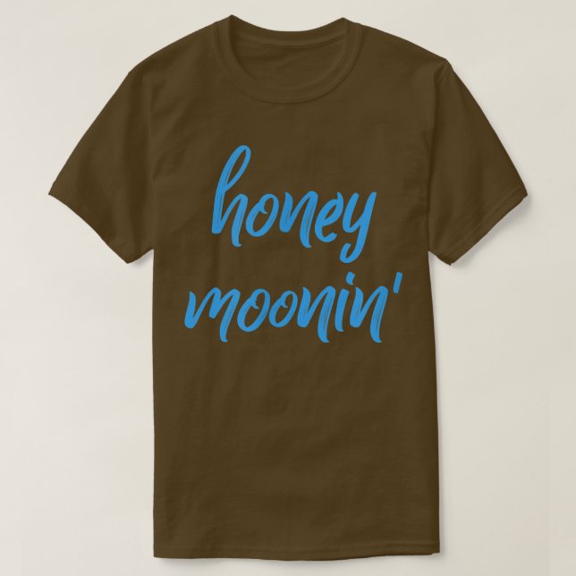 Honung MooninBlue Push Honeymoon Matching Par T Shirt (Design framsida)