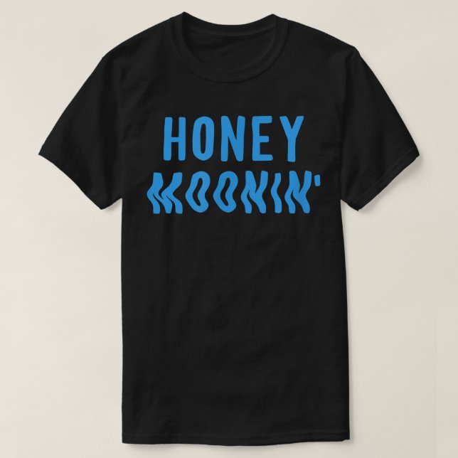 Honung MooninCool, gifta par Blue Tropical Hone T Shirt (Design framsida)