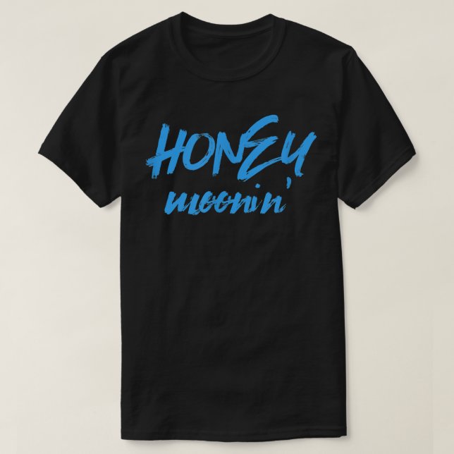 Honung MooninMarried Coola Blue Honeymoon Vac T Shirt (Design framsida)