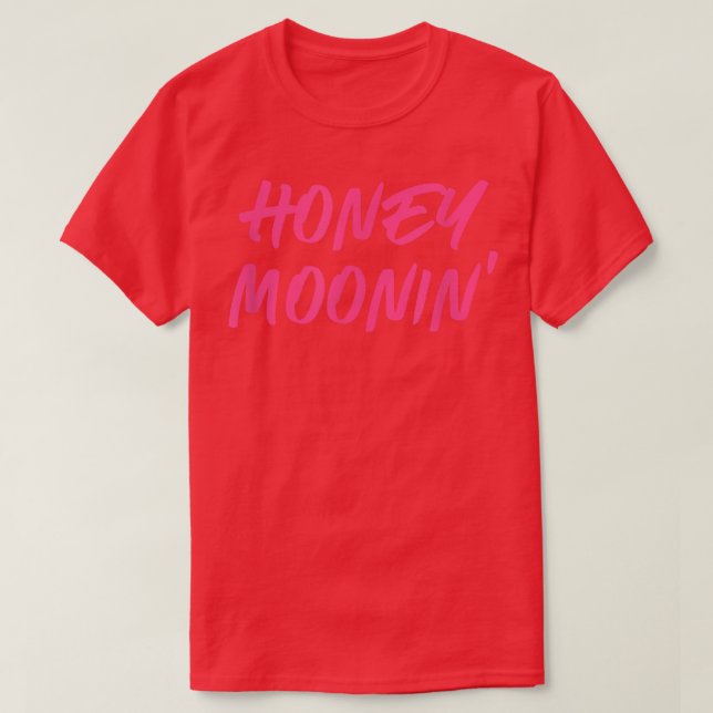 Honung MooninMarried Par Matching Honeymoon Klipp  T Shirt (Design framsida)