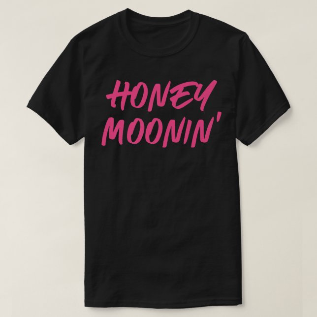 Honung MooninMarried Par Matching Honeymoon Klipp  T Shirt (Design framsida)