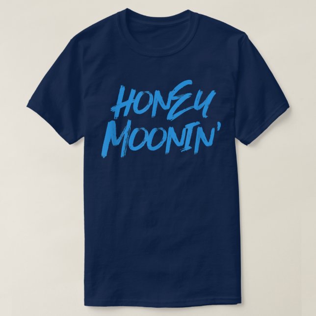 Honung MooninPar som matchar Blue Honeymoon Vacati T Shirt (Design framsida)