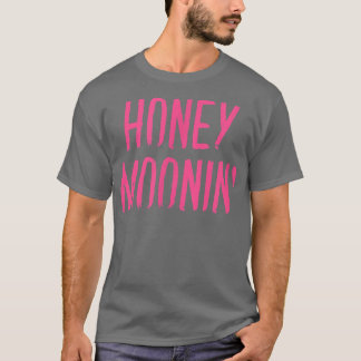Honung MooninPar som matchar Honeymoon Rosa Vintag T Shirt