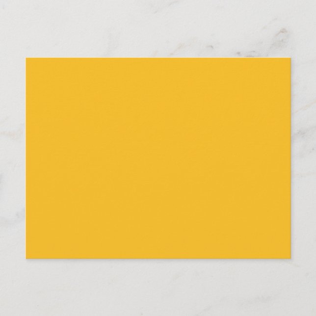 Honung Mustard Gult Solid Trend Färg Background Vykort (Framsida)