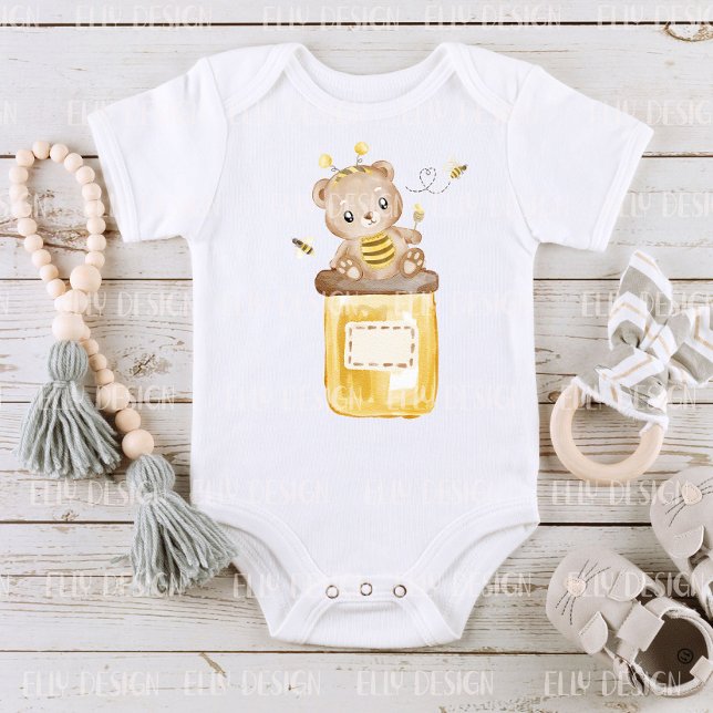 Honung Nalle Baby Bodydräkt T Shirt (Skapare uppladdad)