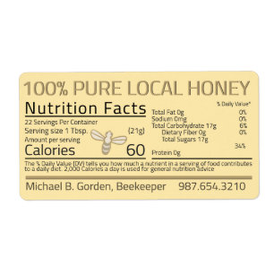 Honung Nutrition Little Bee Returetiketters Fraktsedel