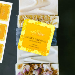 Honung Oatmel-etikett Soap Sticker Fyrkantigt Klistermärke